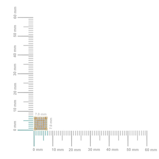 10K Yellow Gold Round Diamond Square Shape Stud Earrings 1/2 Cttw