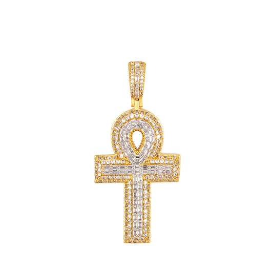 Sterling Silver CZ Cross Religious Pendant RP+GP