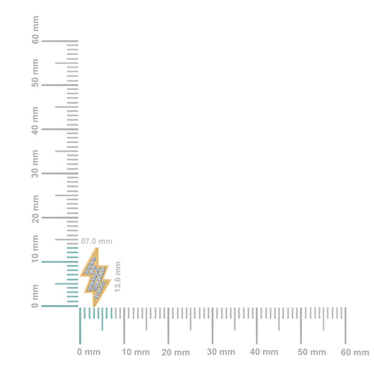10K Yellow Gold Round Diamond Designer Stud Earrings 1/8 Cttw