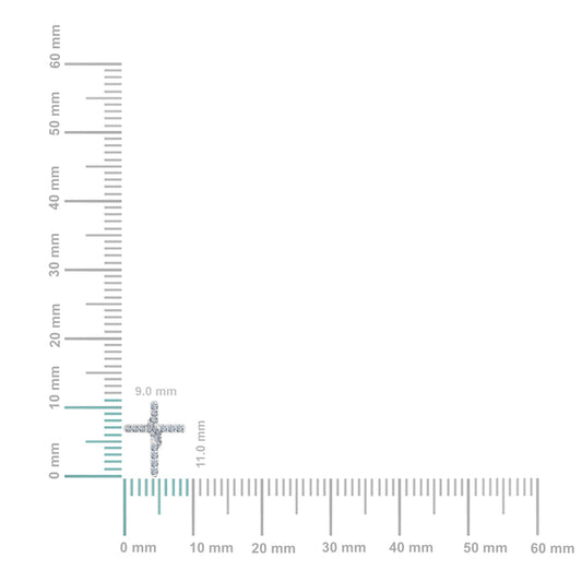 10K White Gold Round Diamond Cross Religious Stud Earrings 1/6 Cttw