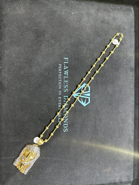 10k gold chain and charm set