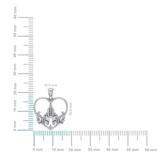 10K White Gold Round Diamond Womens Heart Designer Pendant 1/10 Cttw