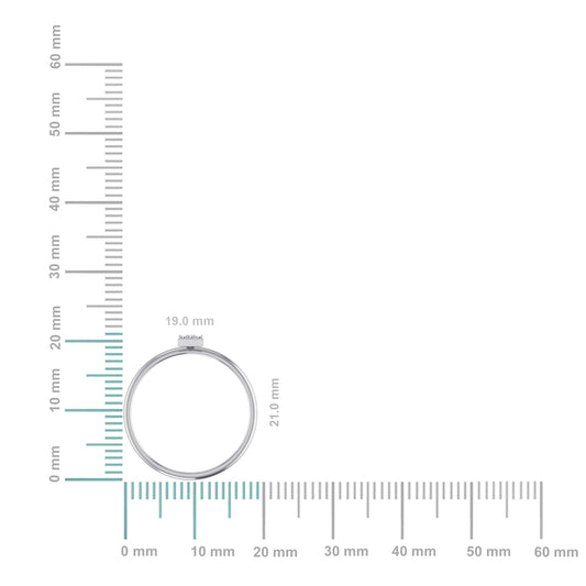 10K White Gold Womens Round Diamond I Initial Letter Ring 1/25 Cttw