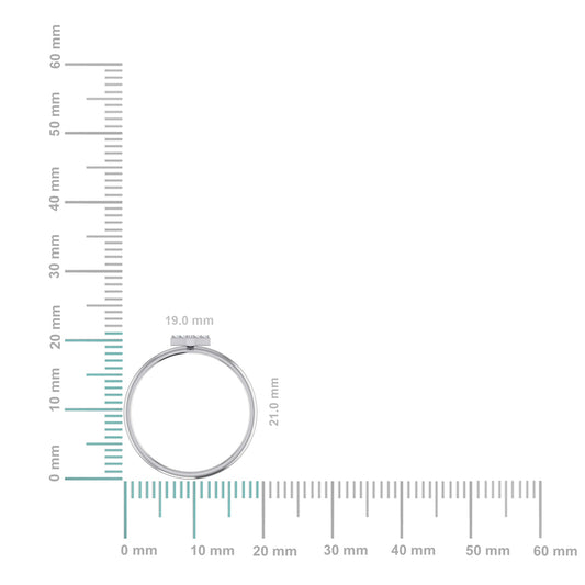 10K White Gold Womens Round Diamond T Initial Letter Ring 1/25 Cttw