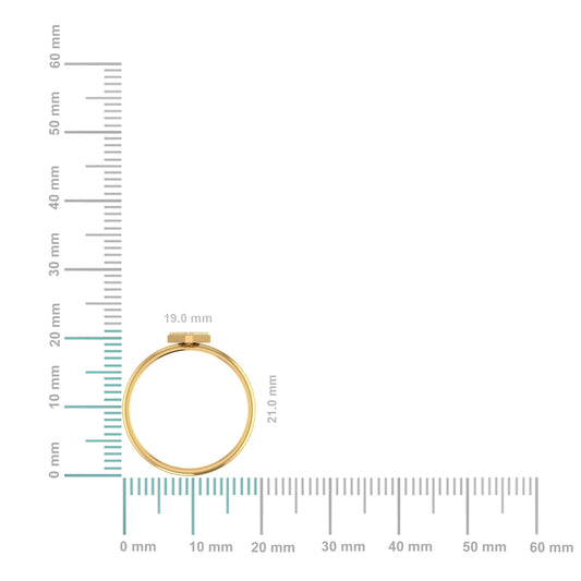 10K Yellow Gold Womens Round Diamond V Initial Letter Ring 1/25 Cttw