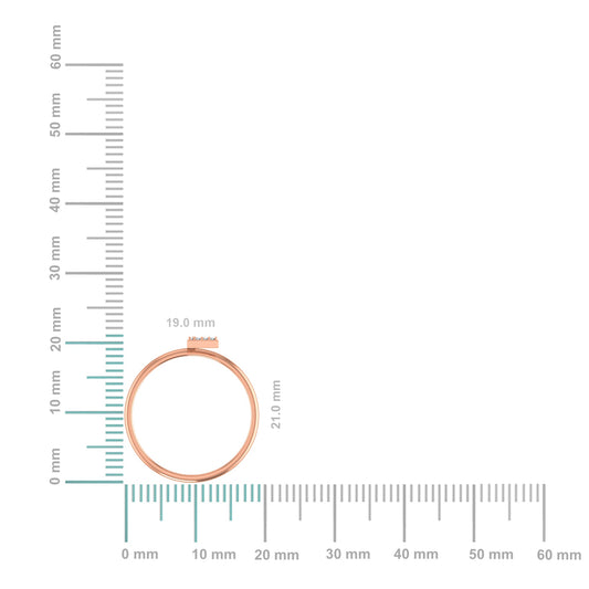 10K Rose Gold Womens Round Diamond L Initial Letter Ring 1/25 Cttw