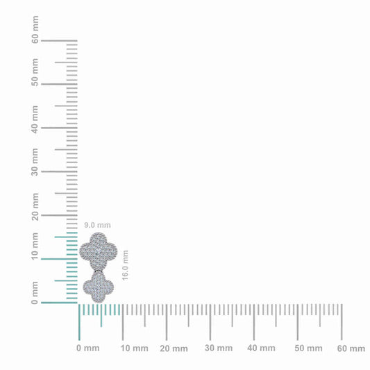 10K White Gold Womens Round Diamond Cluster Top Open Pendant 1/6 Cttw