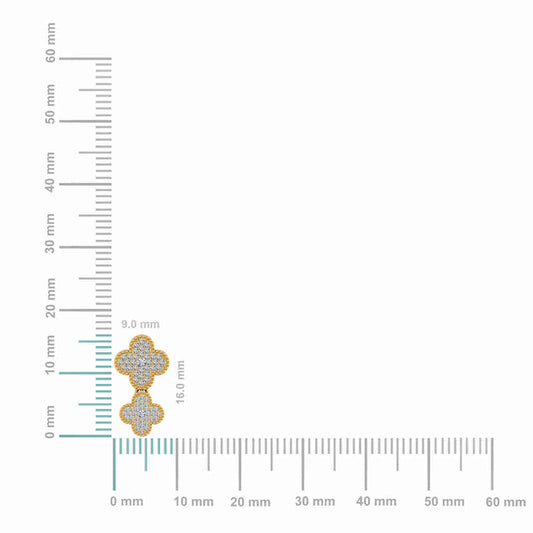 10K Yellow Gold Womens Round Diamond Cluster Top Open Pendant 1/6 Cttw