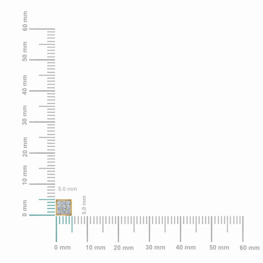 10K Yellow Gold Princess Cut Diamond Square Mens Stud Earrings 1/4 Cttw