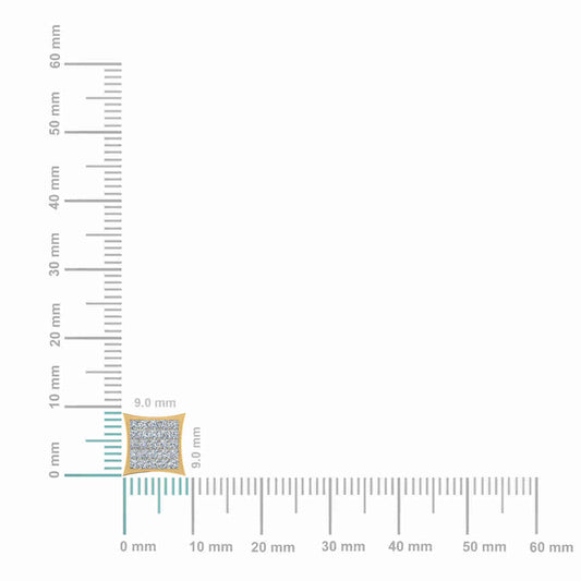 10K Yellow Gold Mens Princess Diamond Square Stud Earrings 1 Cttw