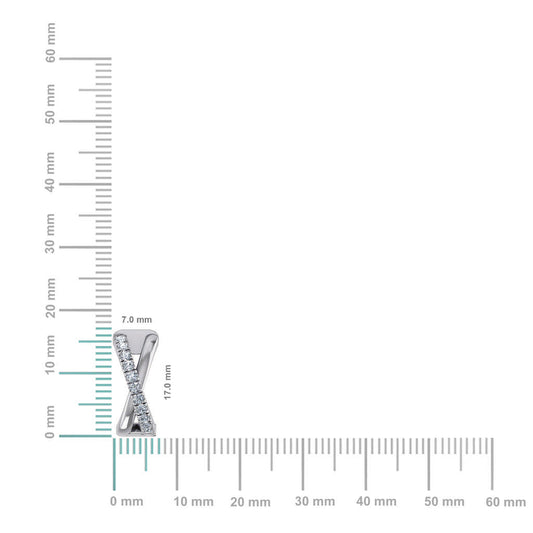 10K White Gold Womens Round Diamond Small Huggies Earrings 1/2 Cttw