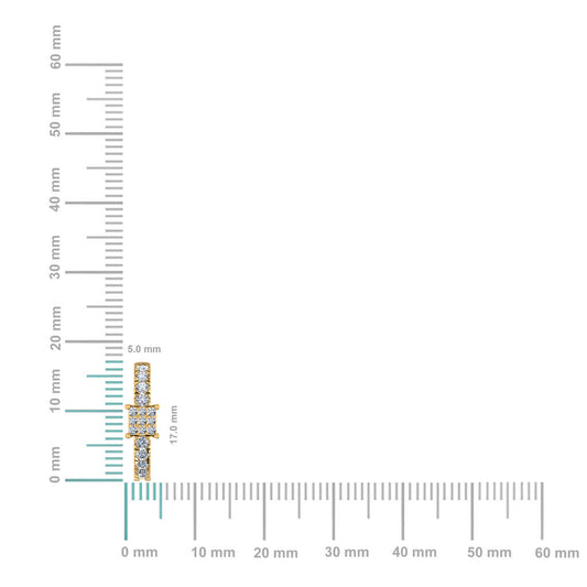 10K Yellow Gold Womens Round Diamond Small Huggies Earrings 5/8 Cttw