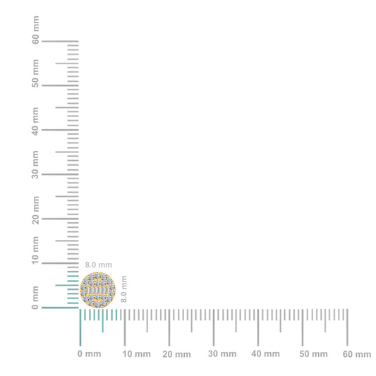 10K Yellow Gold Round Baguette Diamond Cluster Stud Earring 3/8 Cttw