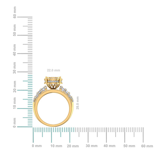 10K Yellow Gold Round Diamond Womens Bridal Ring 1 Cttw