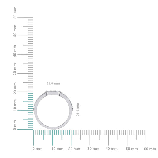 14K White Gold Round Diamond Womens Sz 7 Designer Ring 1/4 Cttw