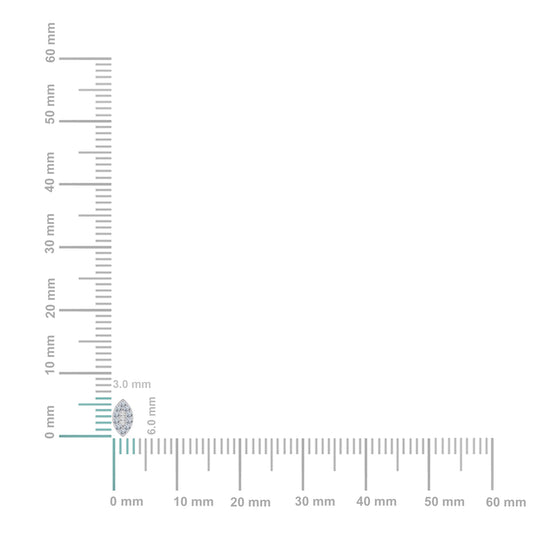 14K White Gold Baguette Diamond Marquise Shape Stud Earrings 1/8 Cttw