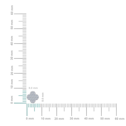 14K White Gold Diamond Designer Stud Earring 1/4 Cttw