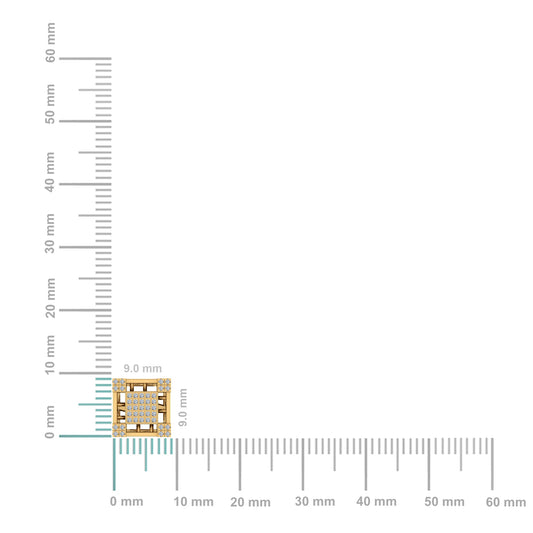 10K Yellow Gold Round Baguette Diamond Square Shape Designer Mens Stud Earring 3/8 Cttw