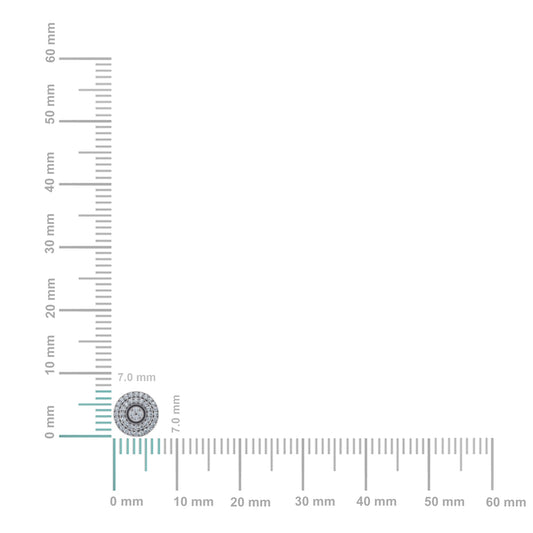 10K White Gold Round Diamond Designer Mens Stud Earring 1/5 Cttw