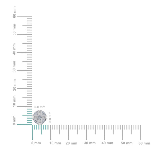 10K White Gold Round Diamond Designer Mens Stud Earring 1/4 Cttw