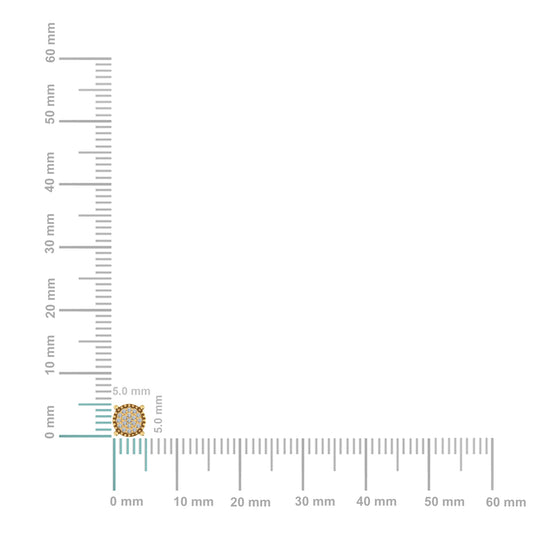 10K Yellow Gold Round Shape Diamond Stud Earrings 1/10 Cttw