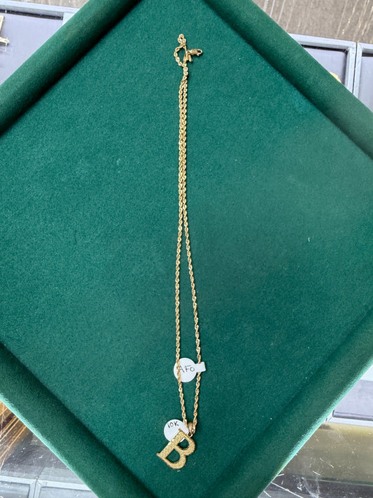10k gold chain and charm set
