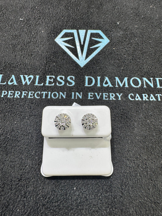 White Gold and Diamond Earrings