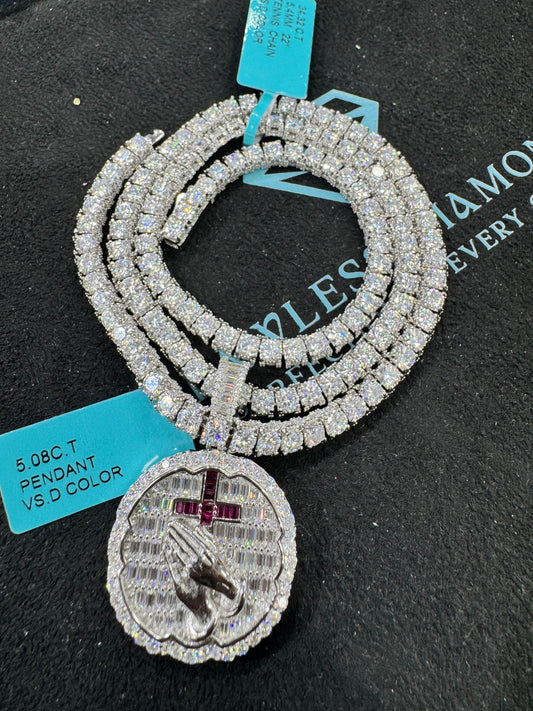 Moissanite Chain Set