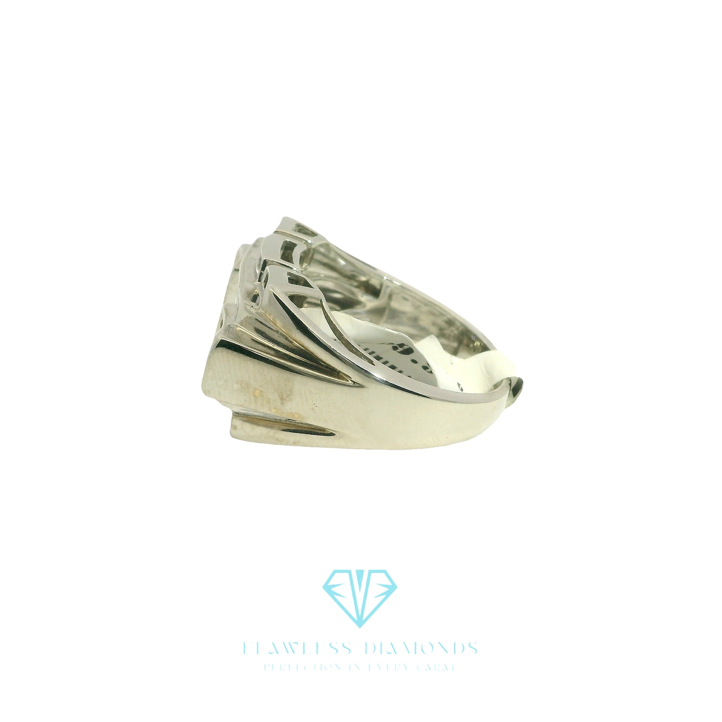 White Gold Multi-Stone Ring with Princess Cut Diamonds