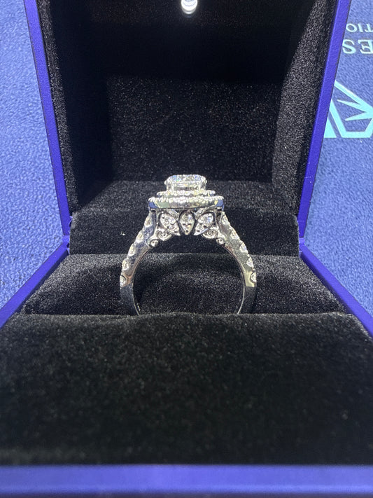 14kt White Gold and Lab Diamond Ring
