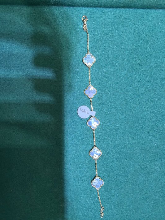 10k gold clover bracelet