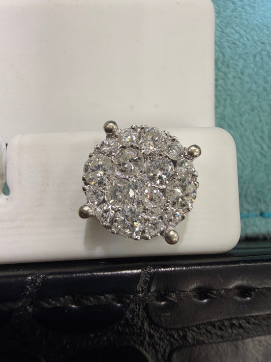 White Gold and Diamond Single Earring