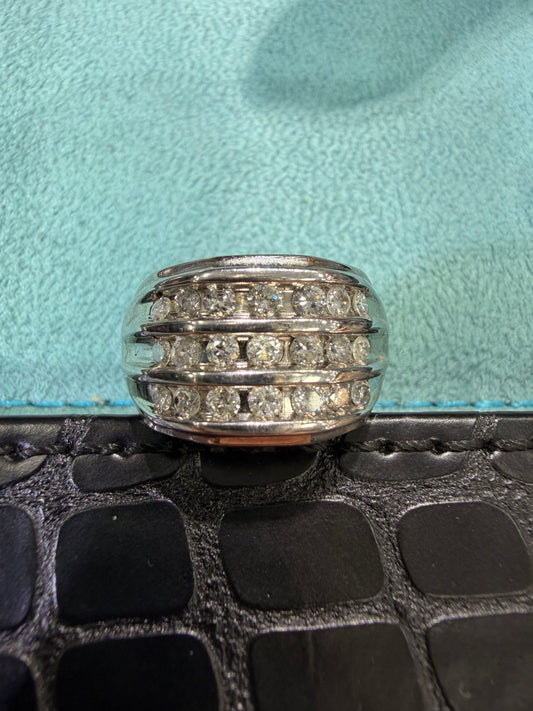 White Gold and Diamond Band