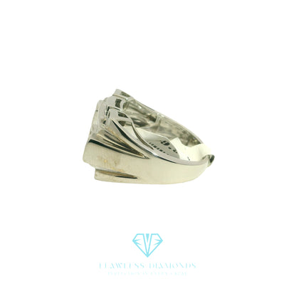 White Gold Multi-Stone Ring with Princess Cut Diamonds