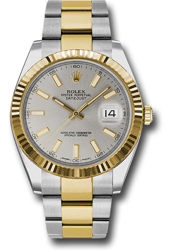 Rolex Datejust 41 Silver Index Dial on Oyster Ref 126333 with New Style Card White